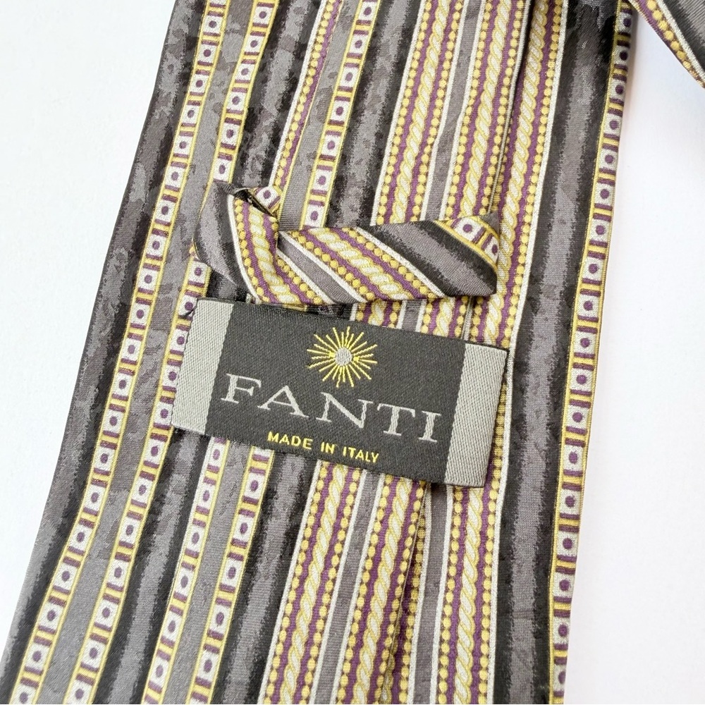 Men’s Fanti Designer Italian Silk Necktie​ - Picture 4 of 5